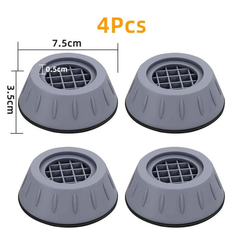 4PCS Anti-Vibration Rubber Feet Pads | Universal Slip-Stop Dampers for Appliances & Furniture