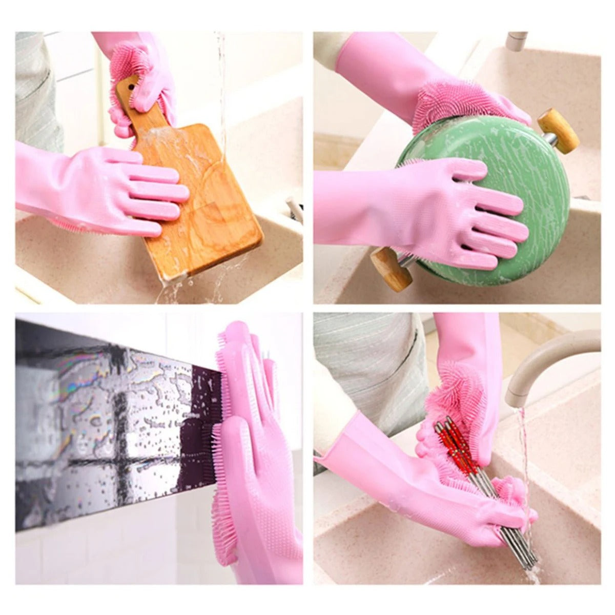 Magic Silicone Gloves | Heat-Resistant Reusable Cleaning Scrubbers