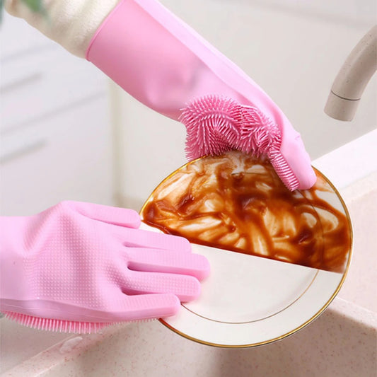 Magic Silicone Gloves | Heat-Resistant Reusable Cleaning Scrubbers