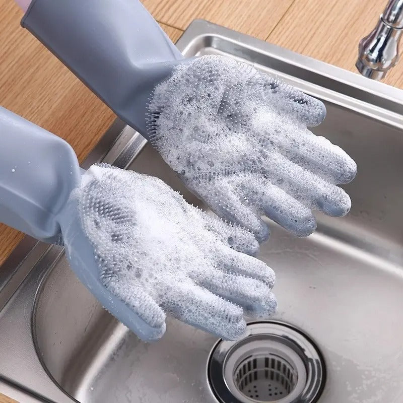 Magic Silicone Gloves | Heat-Resistant Reusable Cleaning Scrubbers