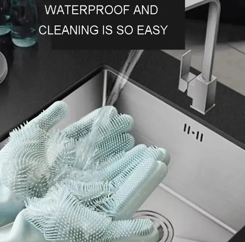 Magic Silicone Gloves | Heat-Resistant Reusable Cleaning Scrubbers