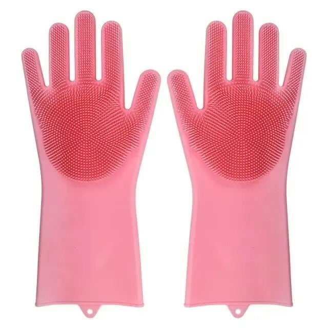 Magic Silicone Gloves | Heat-Resistant Reusable Cleaning Scrubbers