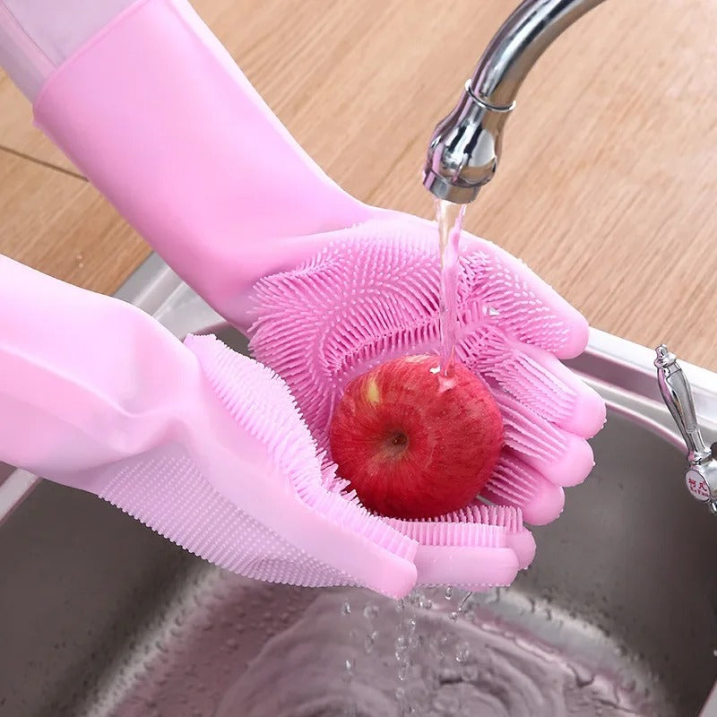 Magic Silicone Gloves | Heat-Resistant Reusable Cleaning Scrubbers